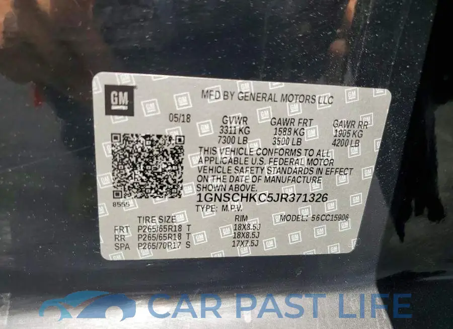 1GNSCHKC5JR371326# 13