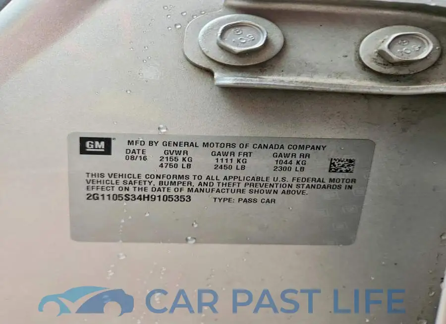 2G1105S34H9105353# 12
