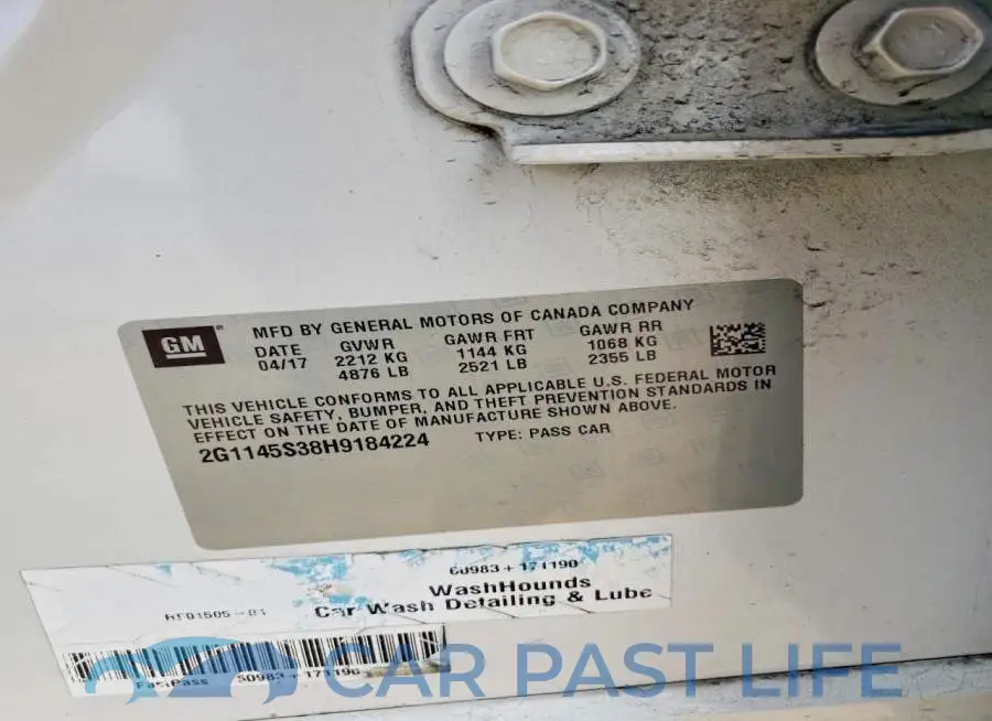 2G1145S38H9184224# 12