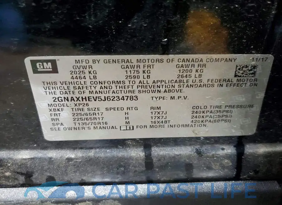 2GNAXHEV5J6234783# 13