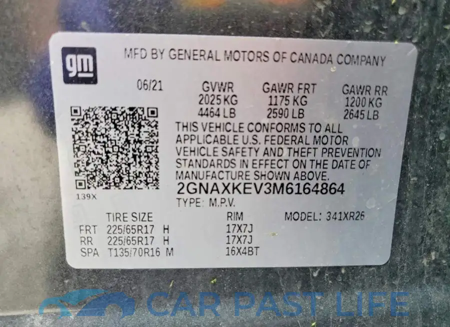 2GNAXKEV3M6164864# 13