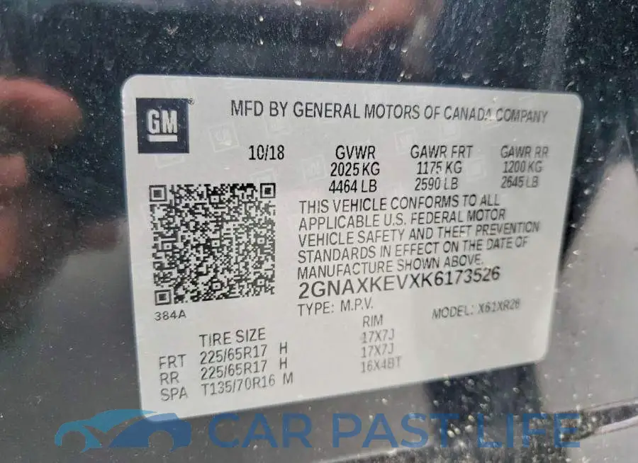 2GNAXKEVXK6173526# 14