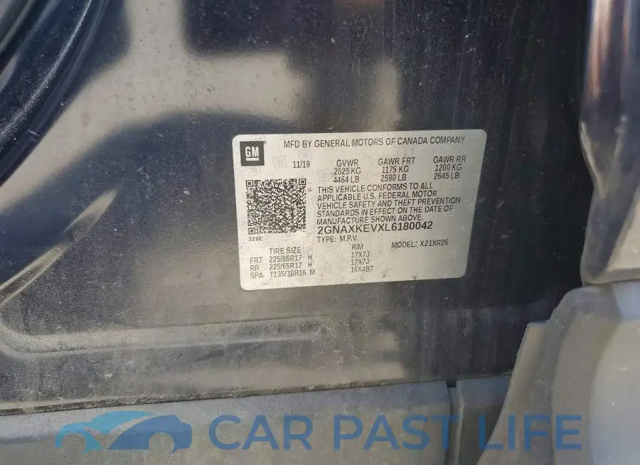 2GNAXKEVXL6180042# 14