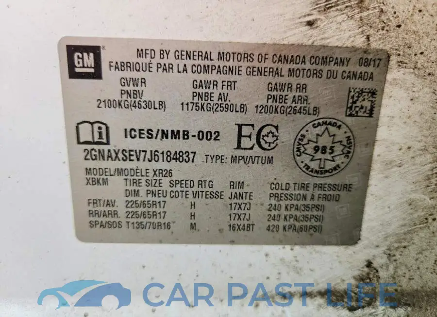 2GNAXSEV7J6184837# 12