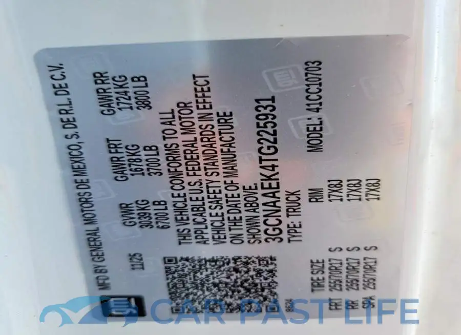 3GCNAAEK4TG225931# 13