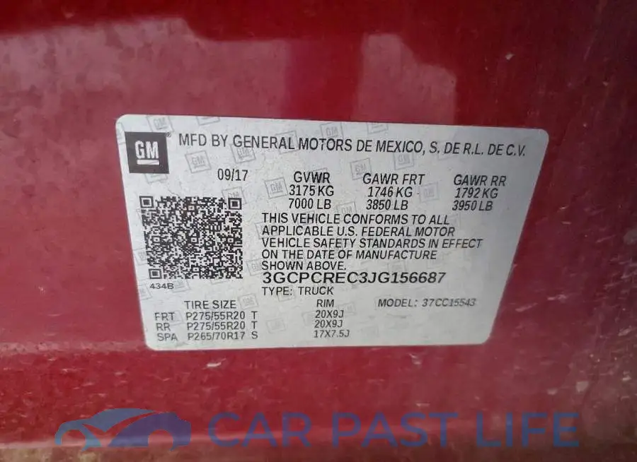 3GCPCREC3JG156687# 13