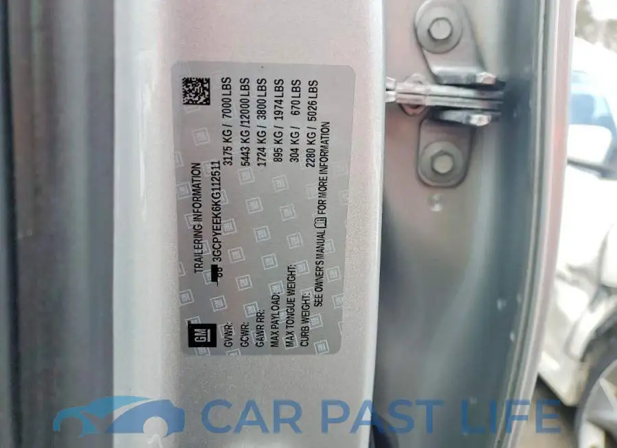 3GCPYEEK6KG112511# 12