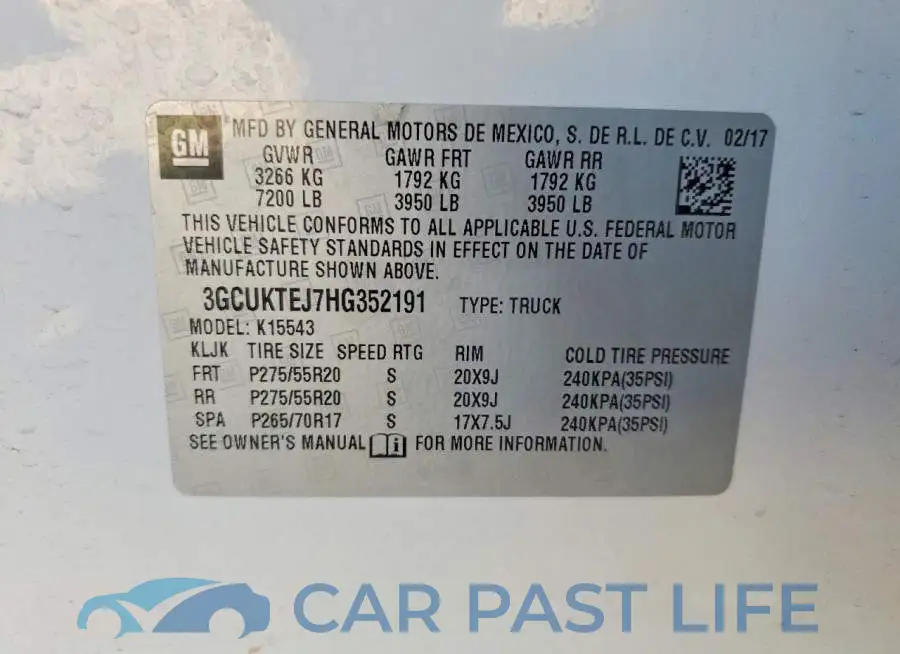 3GCUKTEJ7HG352191# 12