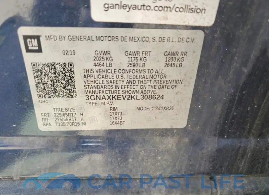3GNAXKEV2KL308624# 13