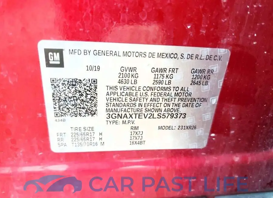 3GNAXTEV2LS579373# 13