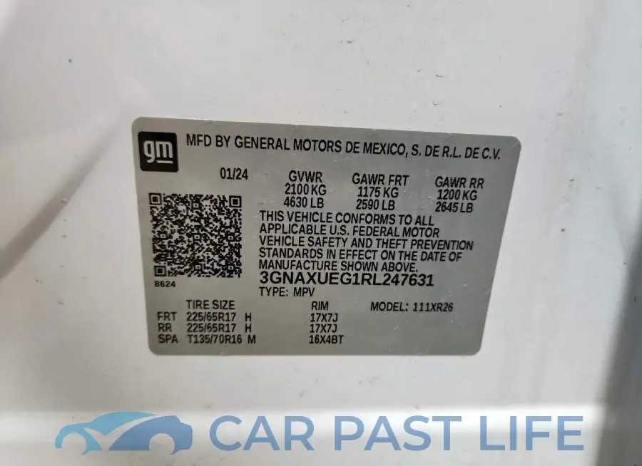 3GNAXUEG1RL247631# 14