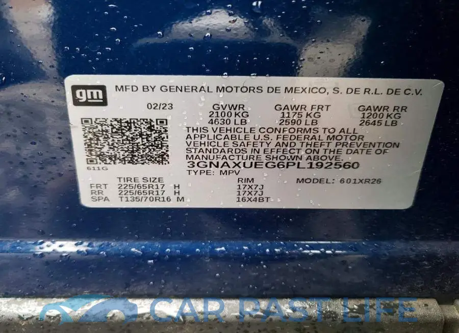 3GNAXUEG6PL192560# 13