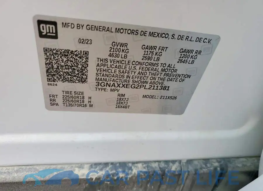 3GNAXXEG2PL211381# 13