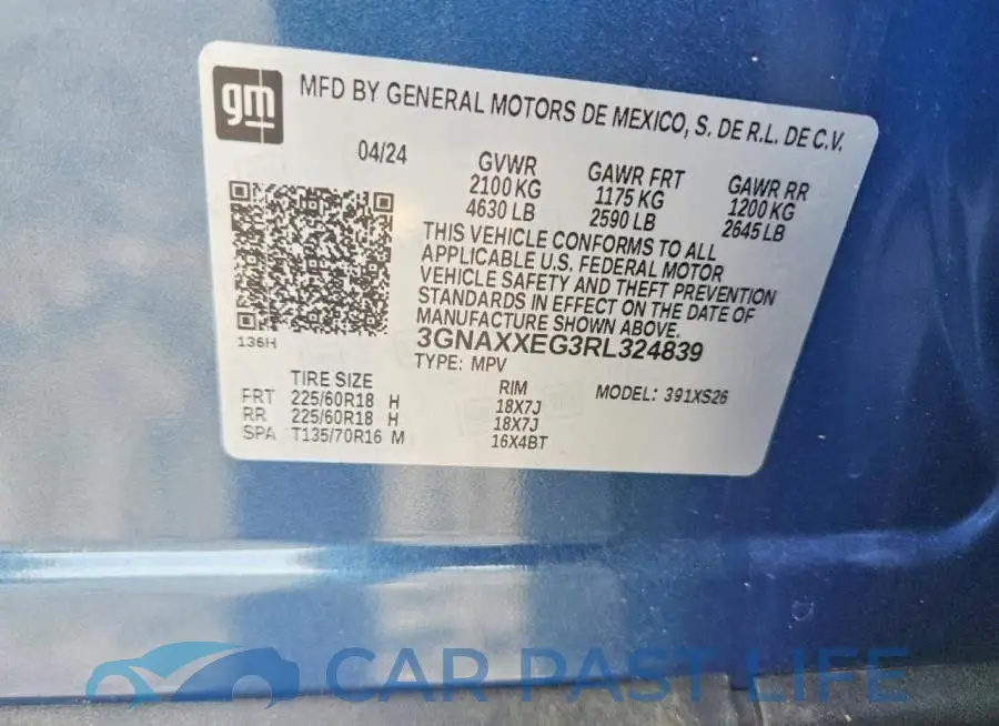 3GNAXXEG3RL324839# 13