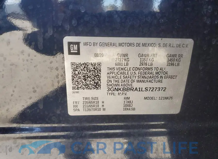 3GNKBBRA1LS727372# 12