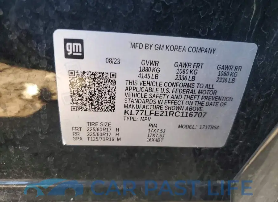 KL77LFE21RC116707# 12