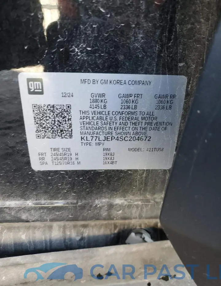 KL77LJEP4SC204672# 13