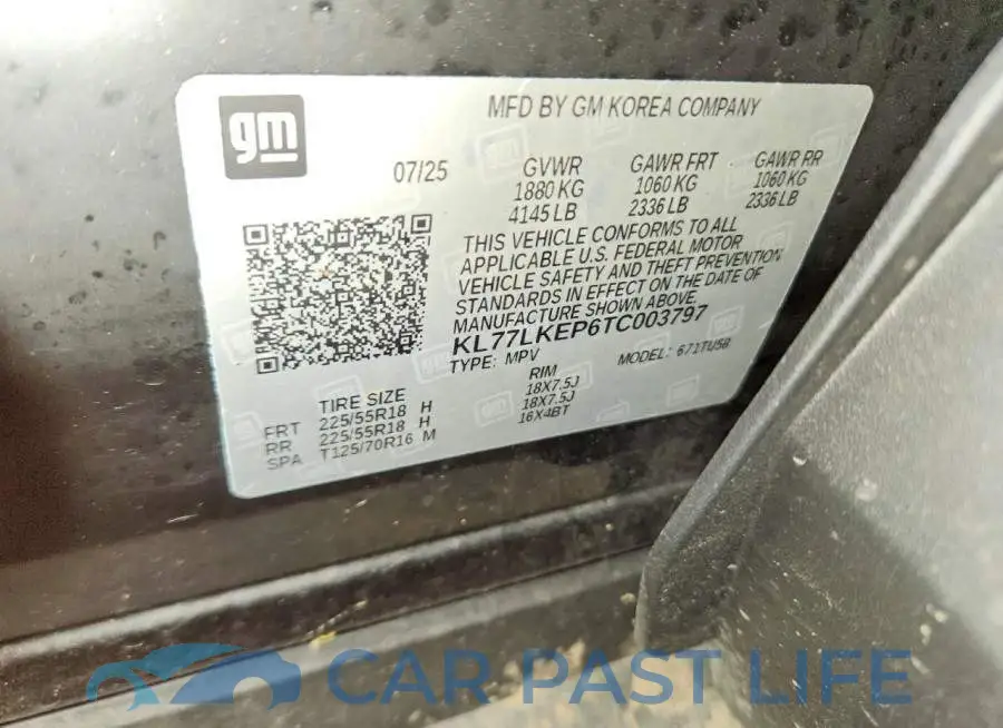 KL77LKEP6TC003797# 13