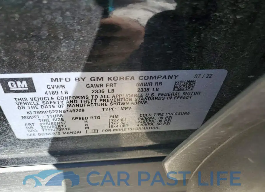 KL79MPS22NB148209# 12