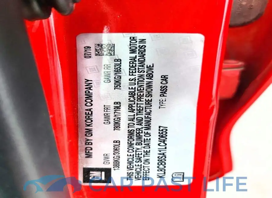 KL8CB6SA1LC406557# 12