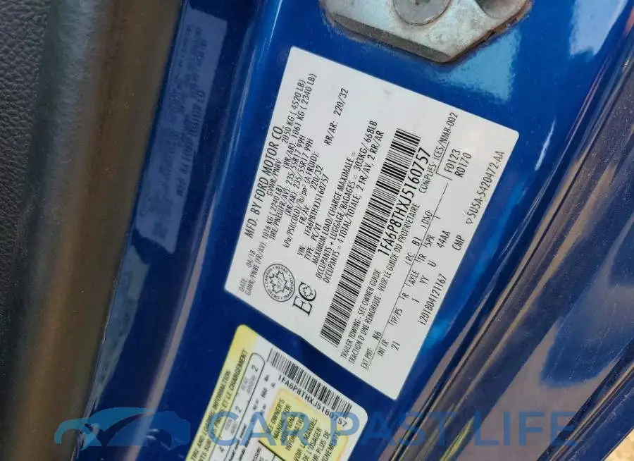 1FA6P8THXJ5160757# 12