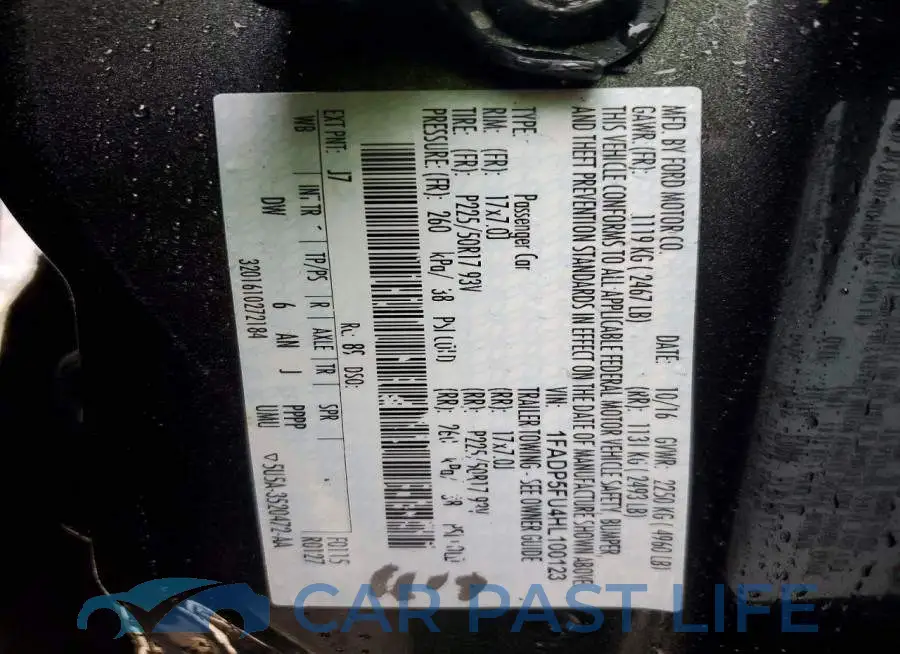 1FADP5FU4HL100123# 12