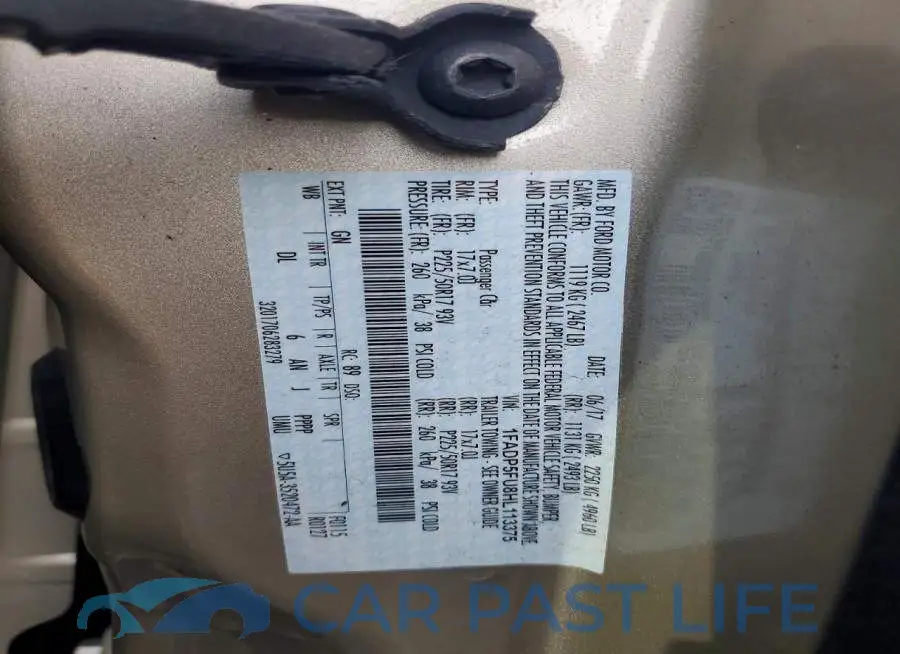 1FADP5FU8HL113375# 12