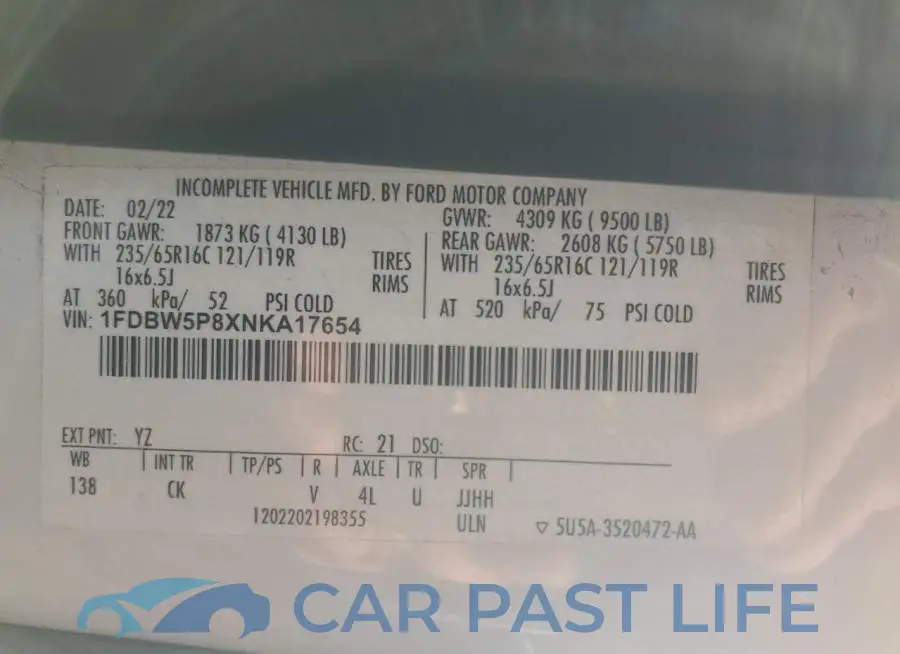 1FDBW5P8XNKA17654# 13