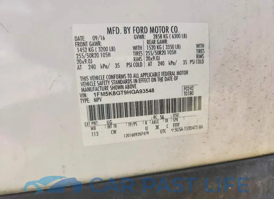 1FM5K8GT9HGA93548# 14