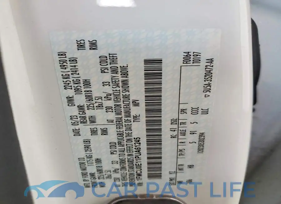1FMCU0E11PUA61245# 13