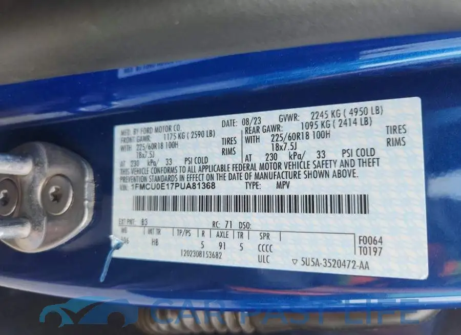 1FMCU0E17PUA81368# 13