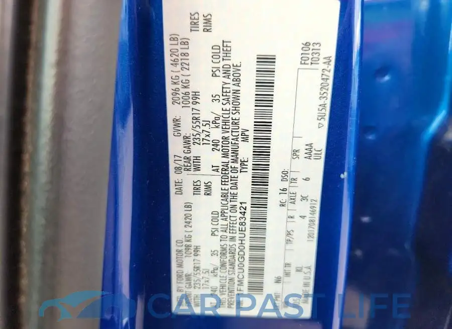 1FMCU0GD0HUE83421# 13