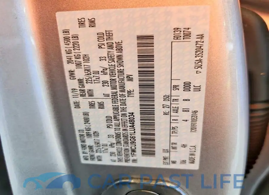 1FMCU9G61LUA48034# 13