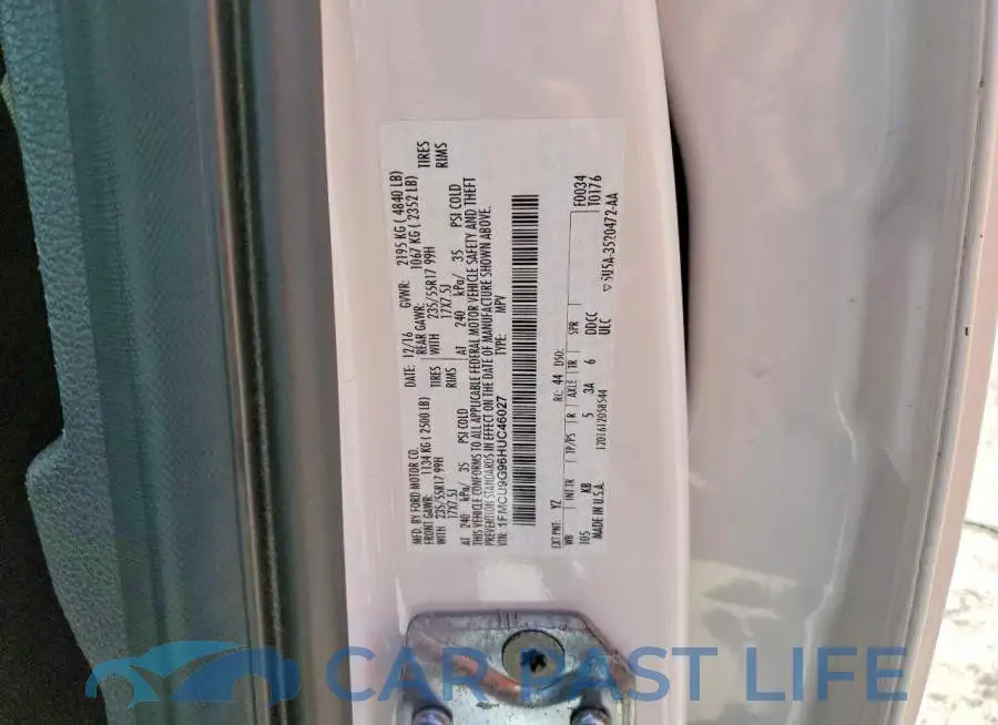 1FMCU9G96HUC46027# 13