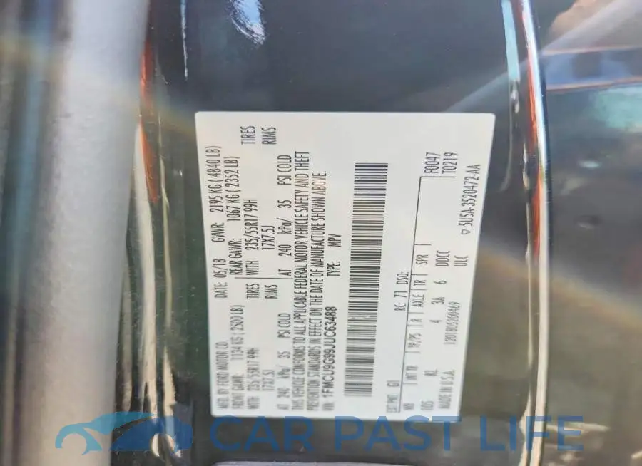 1FMCU9G99JUC63488# 13