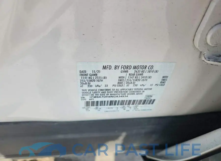 1FMSK7DH4NGA34934# 14