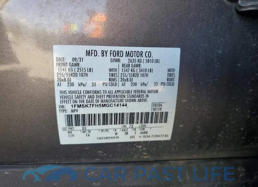 1FMSK7FH5MGC14144# 13