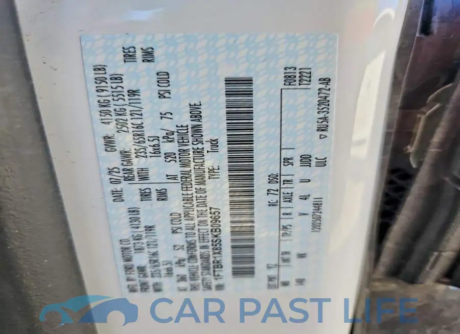 1FTBR1X85SKB09657# 13