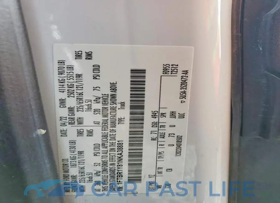 1FTBR1Y81NKA38881# 12
