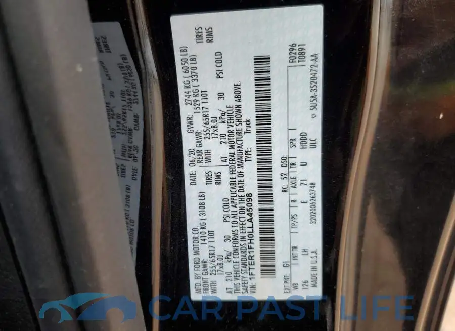 1FTER1FH0LLA45098# 12