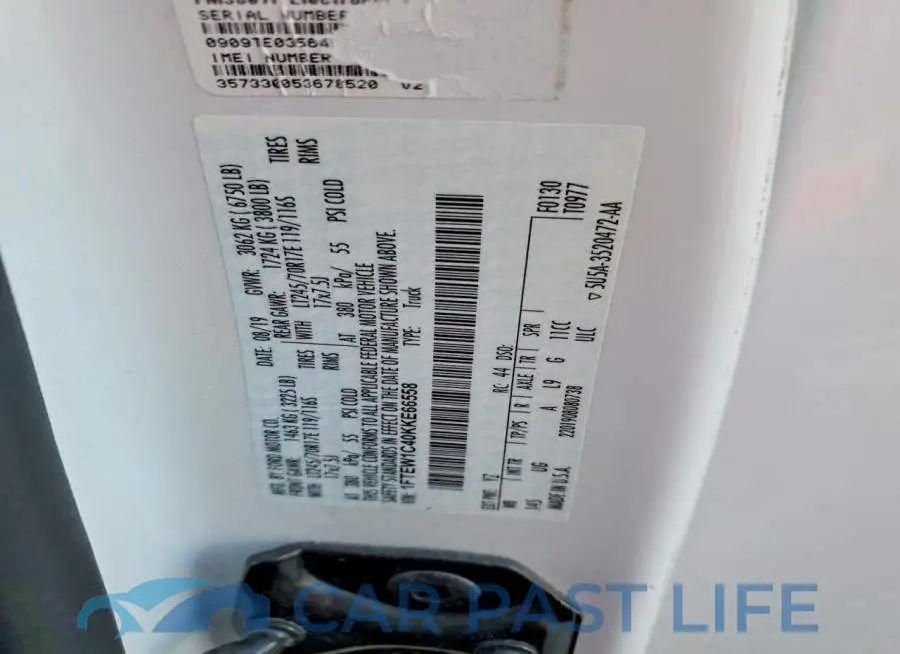 1FTEW1C40KKE66558# 12