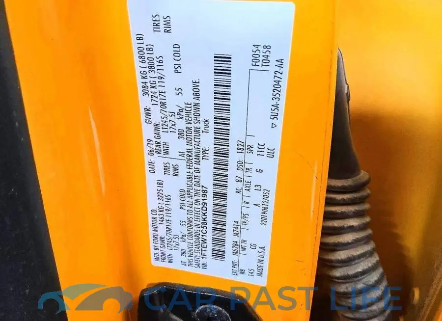 1FTEW1C58KKD91987# 12