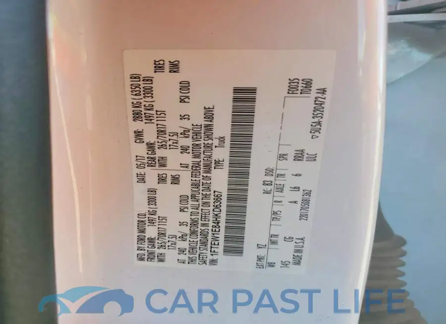 1FTEW1E84HKD63667# 12