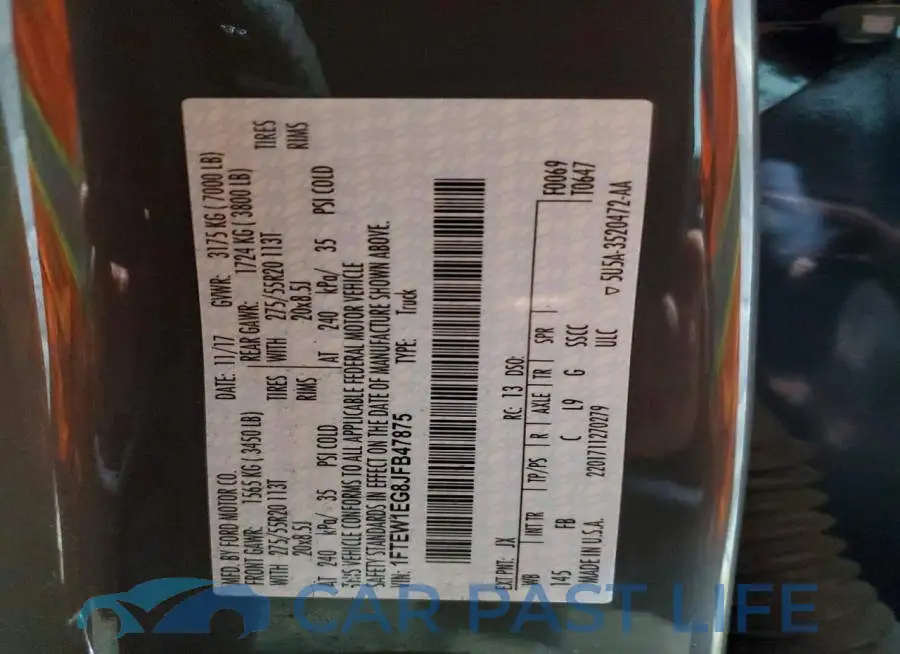 1FTEW1EG8JFB47875# 12
