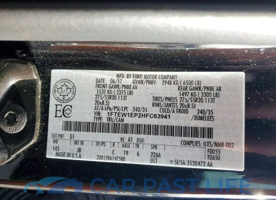 1FTEW1EP2HFC63941# 13