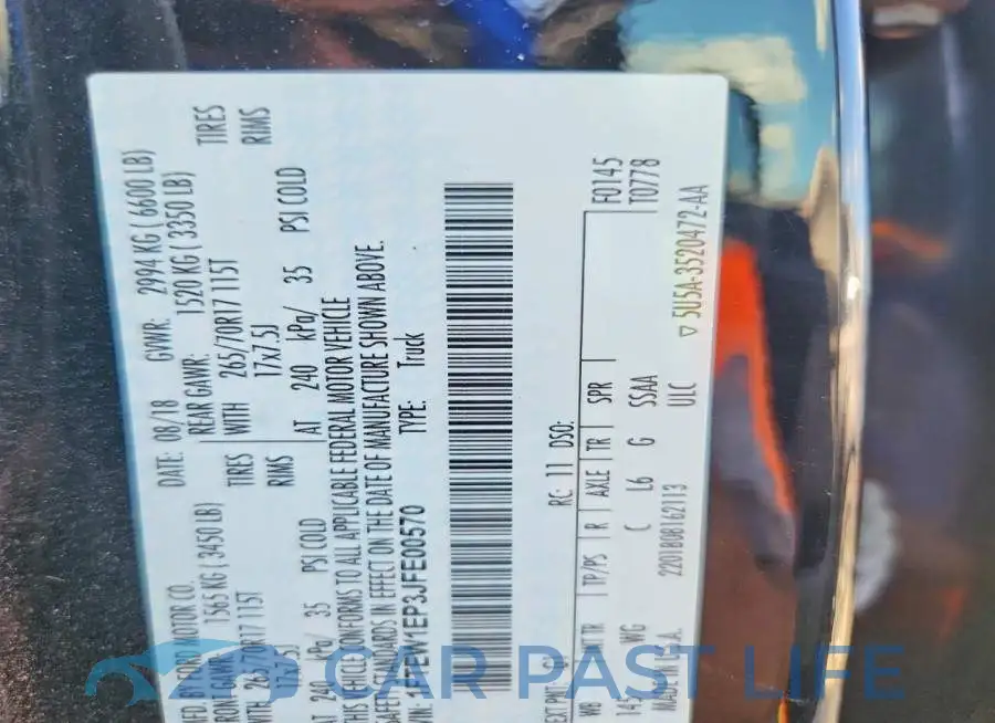 1FTEW1EP3JFE00570# 12