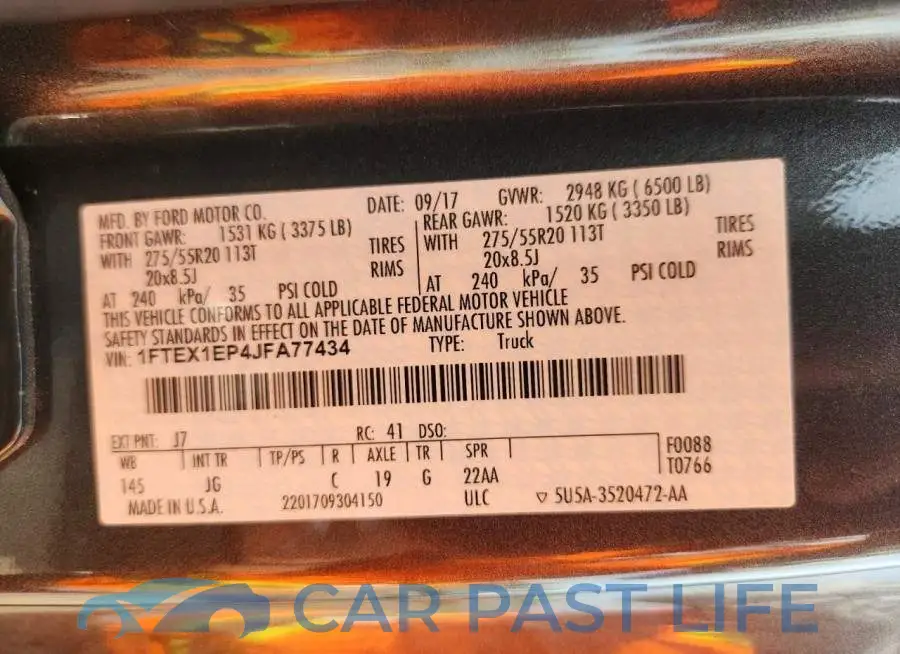 1FTEX1EP4JFA77434# 12