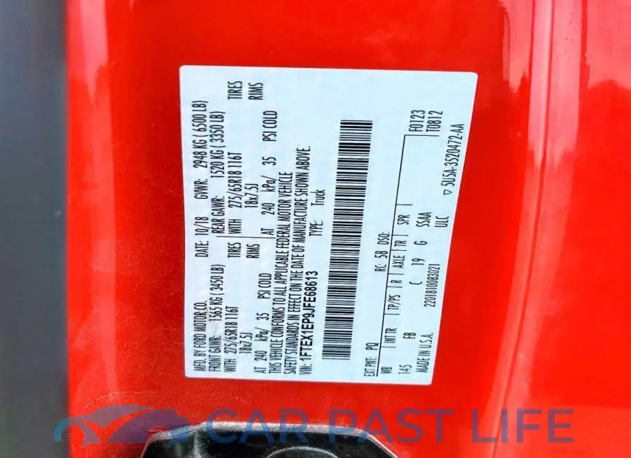 1FTEX1EP9JFE68613# 12