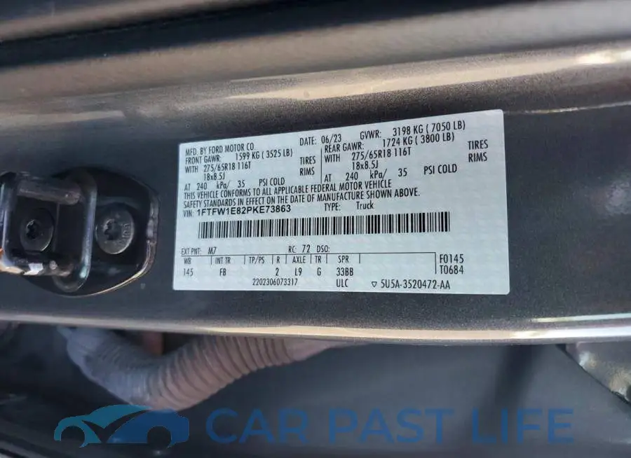 1FTFW1E82PKE73863# 13