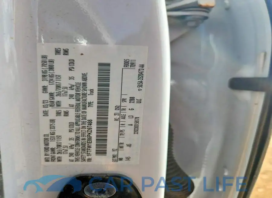 1FTFW1E86PKD97466# 13